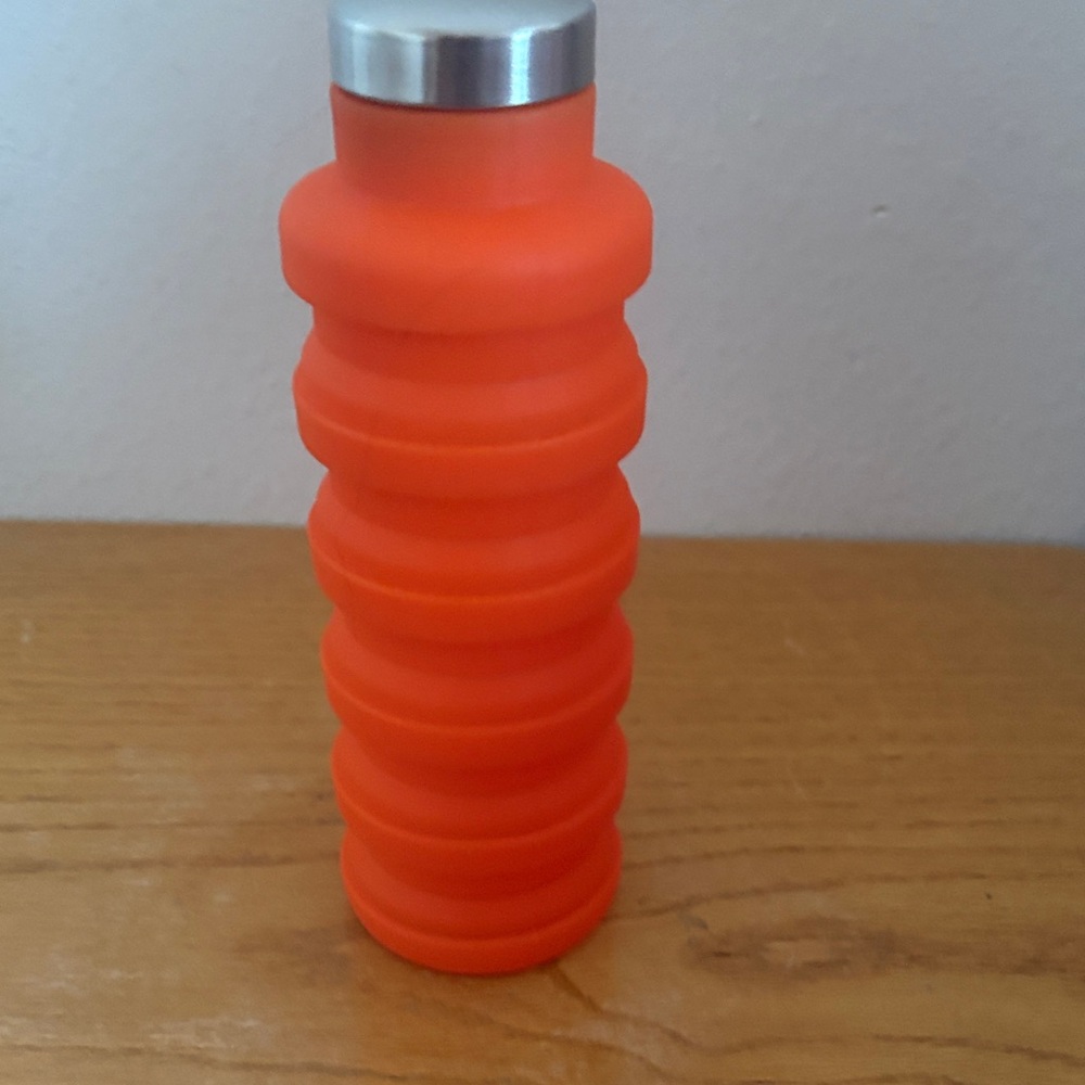 Collapsible Orange Water Bottle